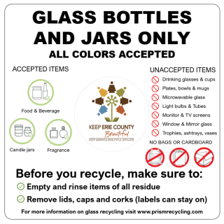 glass recycling flyer
